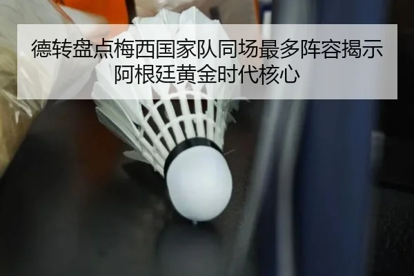 德转盘点梅西国家队同场最多阵容揭示阿根廷黄金时代核心